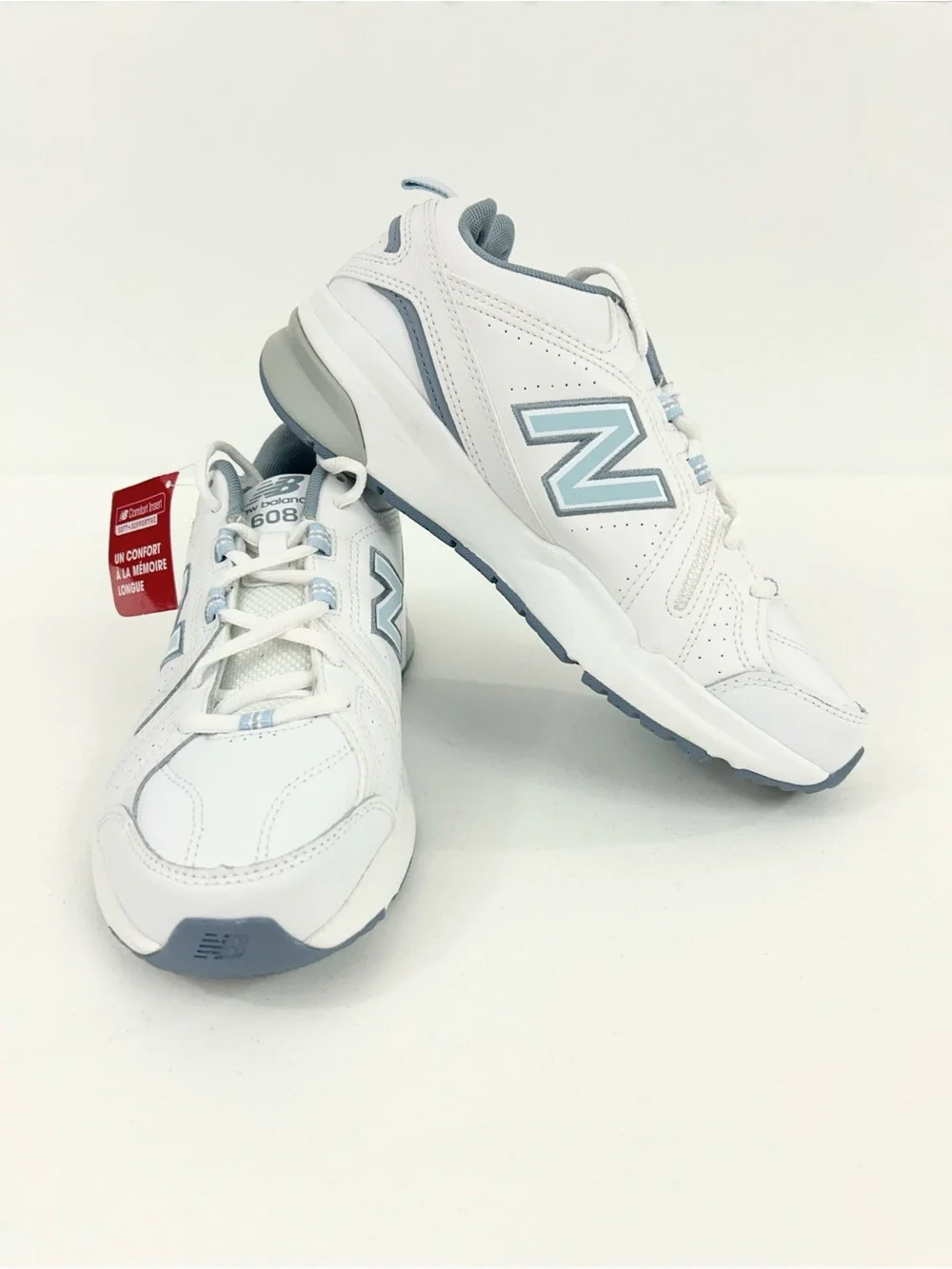 New Balance WX608v5 Sneakers White and Light Blue